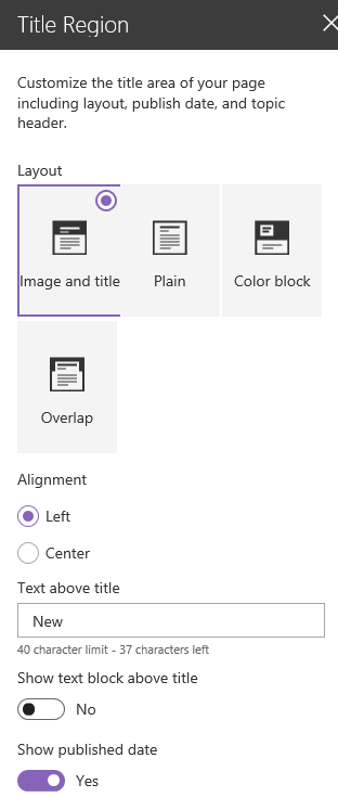 Modern Page Editing Options