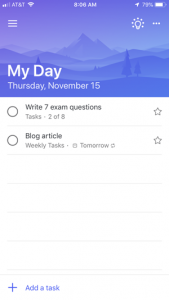To-Do App "My Day" Screen