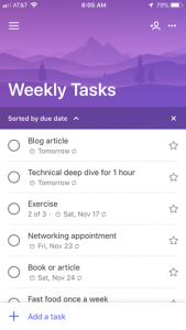 To-Do App Weekly Tasks List