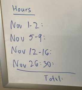 Whiteboard hours