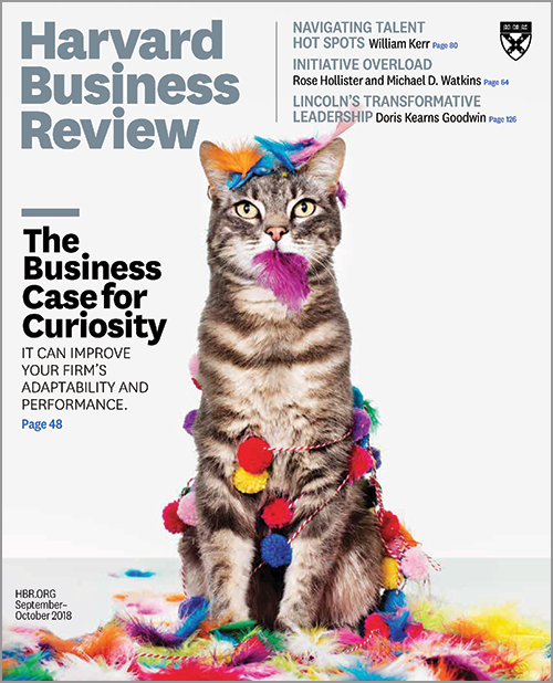 Harvard Business Review Magazine Cover with Cat