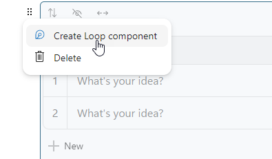 Create Loop Component